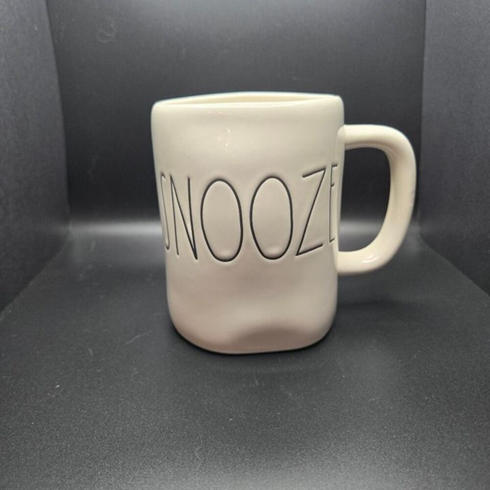 Rae Dunn Artisan Collection by Magenta SNOOZE White Farmhouse Coffee Cup Mug 213